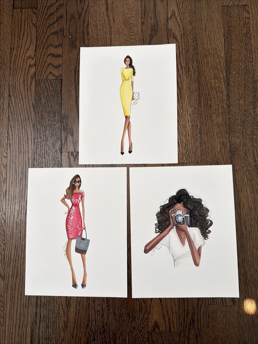 Holly Nichols Fashion Prints 8”x10” - Set Of Three - Unframed